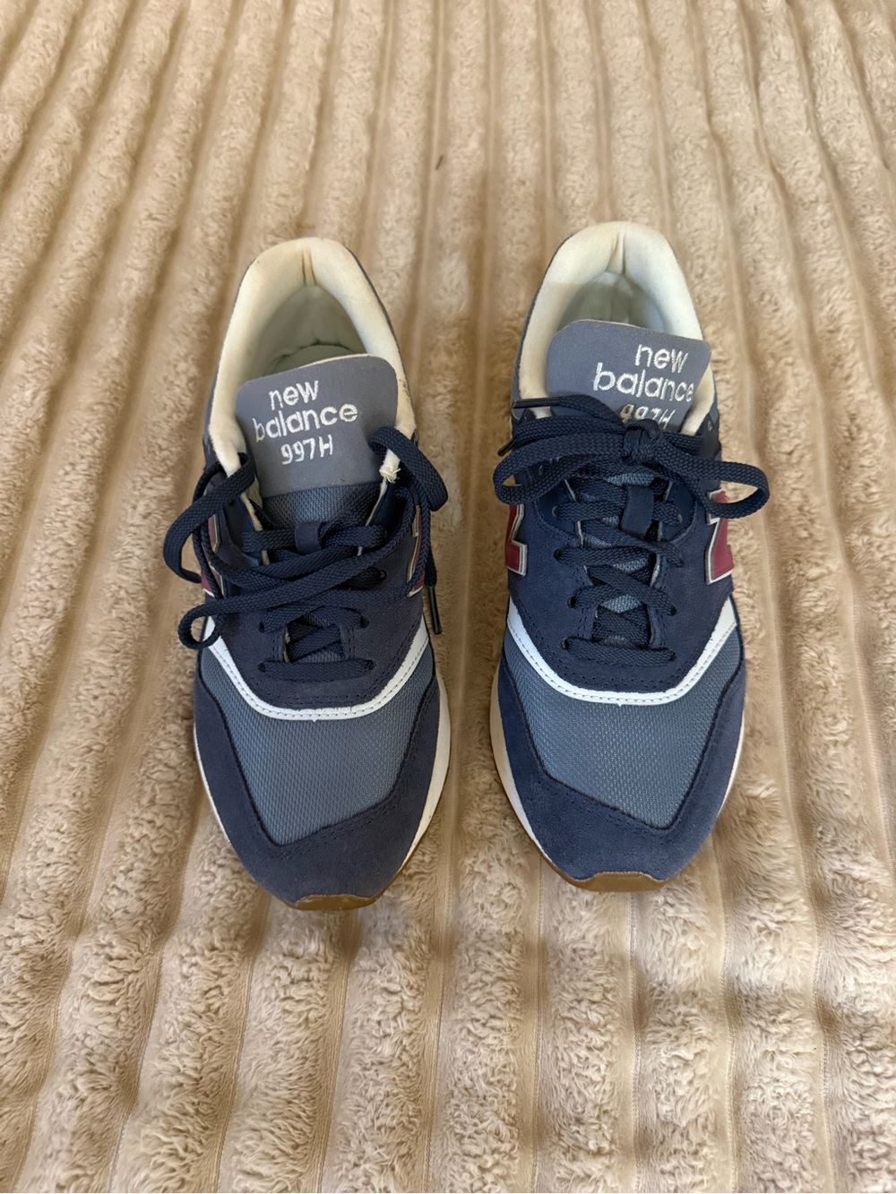 New Balance women’s Navy and Gray Lace-Up Sneakers, worn once